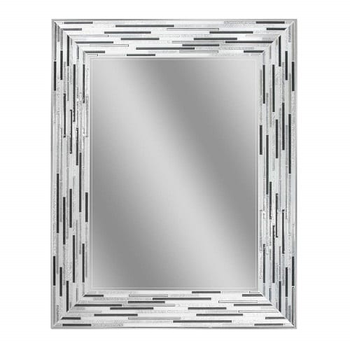 Headwest Reeded Charcoal Tiles Wall Mirror