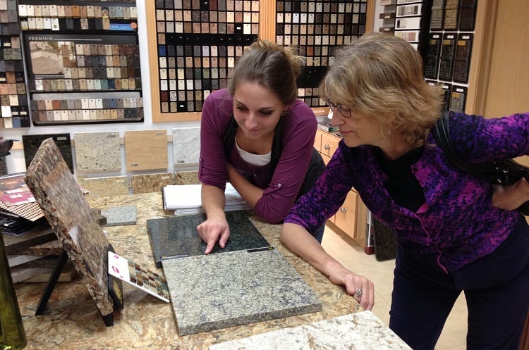 Two Women Choosing Tiles
